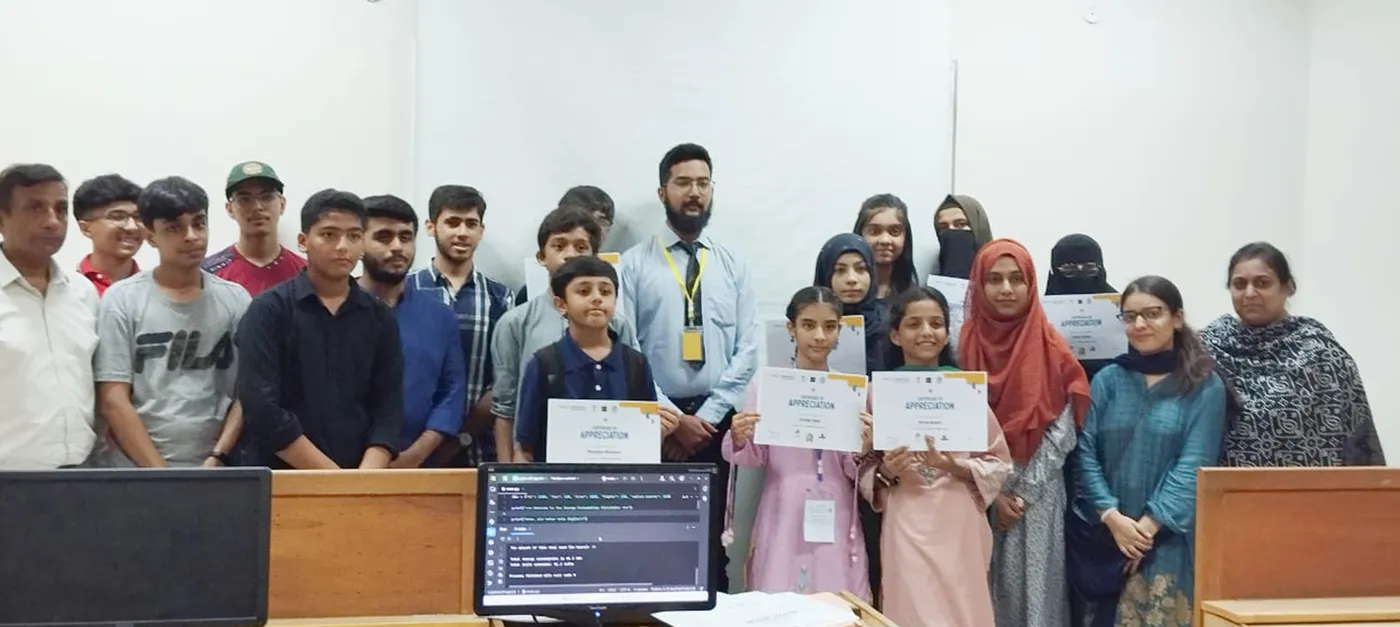 Students with their certificates at the end of a Technoknowledge coding camp